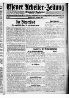 Essener Arbeiter-Zeitung. 1919-1926