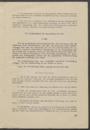 VII. Zuständigkeit der angerufenen Gerichte