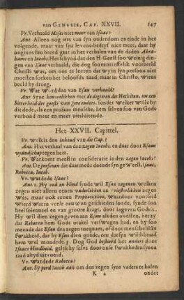 Het XXVII. Capittel
