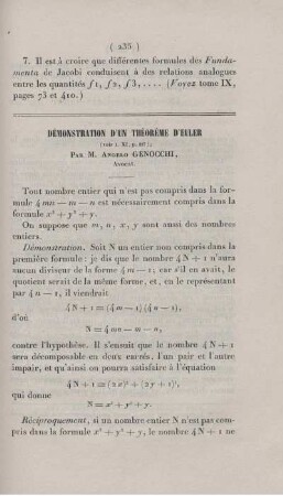 Démonstration d´un théorème d´euler.