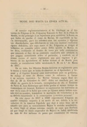 Desde 1815 hasta la época actual