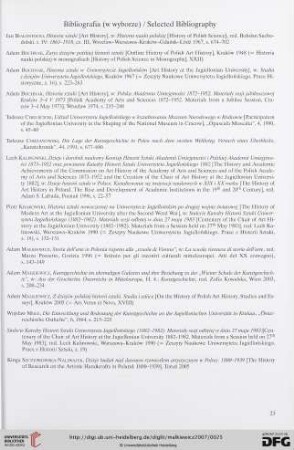 Bibliografia (w wyborze) / Selected Bibliography