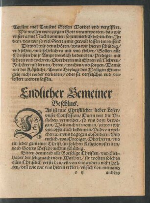 Endlicher Gemeiner Beschlus.