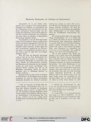 18.1915: Römische Denkmäler im Schlosse zu Ebreichsdorf