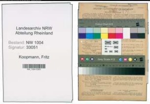 Entnazifizierung Fritz Koopmann , geb. 02.10.1889 (Strassenbahner)