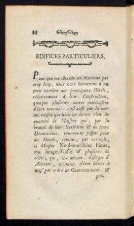 Edifices Particuliers