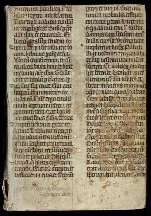 Einband vorne, überzogen mit Fragment eines Missale