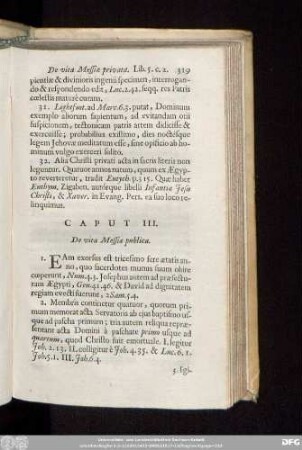 Caput III. De vita Messiae publica.