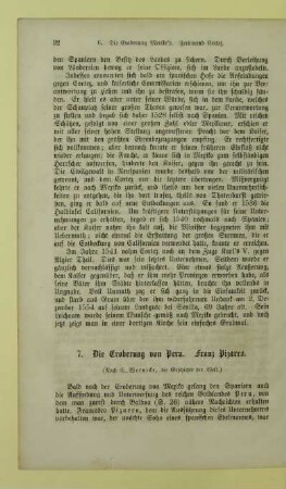 7. Die Eroberung von Peru. Franz Pizarro