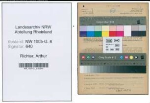 Entnazifizierung Arthur Richter , geb. 18.05.1906 (Angestellter)
