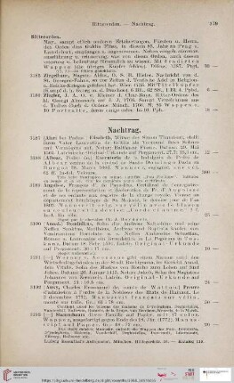 Nachtrag (Nr. 3187 - 3323)