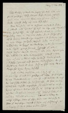 Brief von Wilhelm Grimm an Amalie Hassenpflug