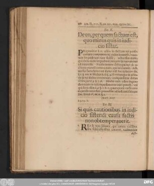 Tit. XI. Si quis cautionibus in iudicio sistendi causa factis non obtemperaverit.