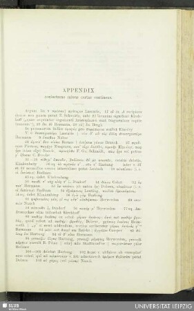 Appendix coniecturas minus certas continens