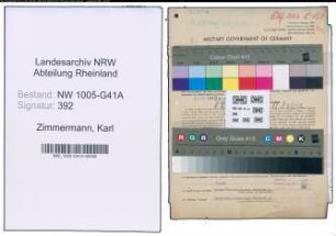 Entnazifizierung Karl Zimmermann , geb. 15.08.1914 (Krim.Beamter)