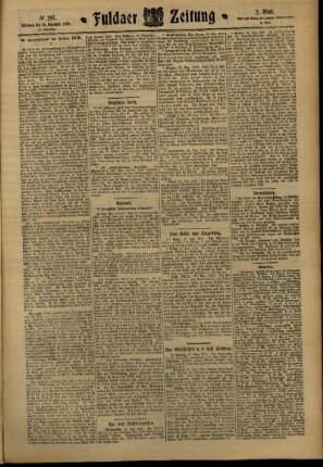 Zweite Ausgabe vom Mittwoch, den 28. Dezember 1910.
