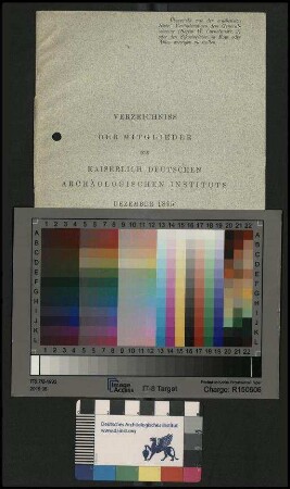 Verzeichniss der Mitglieder des Kaiserl. Deutschen Archäologischen Institutes 1895