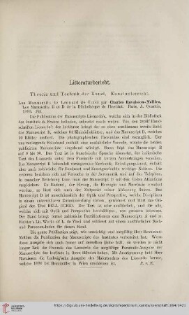 Litteraturbericht