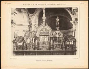 Dom, Hildesheim: Ansicht Lettner (aus: Blätter für Architektur und Kunsthandwerk, 3. Jg., 1890, Tafel 120)