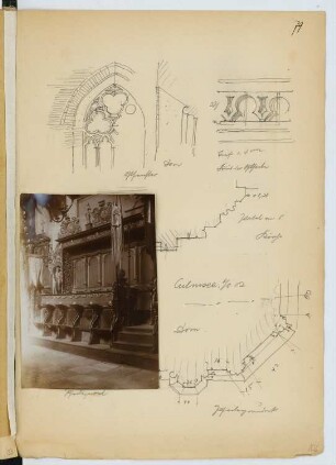 Dom (jetzt kath. Pfarrkirche), Kulmsee: Details (aus: Skizzen- und Fotoalbum 20)