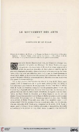 3. Pér. 5.1891: Le mouvement des arts en Allemagne et en Italie