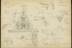 Apotheke in der Johannisstraße, Lübeck: Ansicht, Details (aus: Skizzen- und Fotoalbum 1)