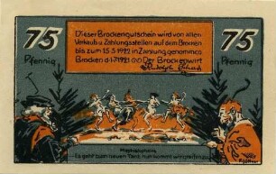 Gutschein - 75 Pfennig