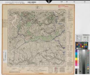 Katasteramt Altena - Kreis Altena, Meßtischblatt Herscheid 4812, Farbige Einzeichnung mit Namensliste