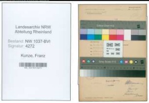 Entnazifizierung Franz Kunze , geb. 25.11.1893 (Lehrer)