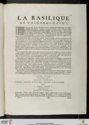 La Basilique de Caius & de Lucius