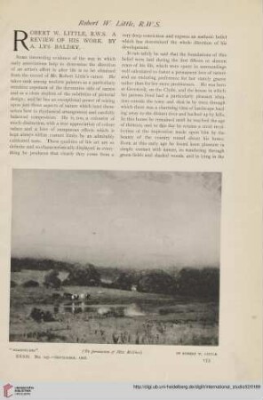 32.1907 = Nr. 127: Robert W. Little, R.W.S. : a review of his work