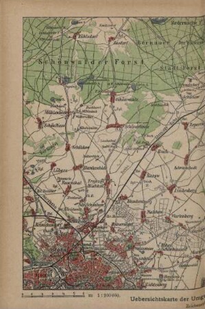Karte: Uebersichtskarte der Umgebung von Berlin: Nordosten