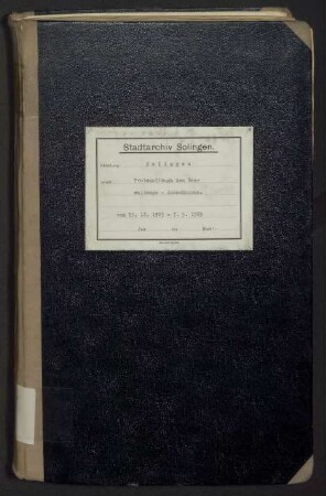 Solingen: Verwaltungsausschuss 1923-1929