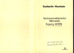 Berufsgenossenschaft für Nahrungsmittel und Fremdenverkehr, Mannheim, Augustaanlage 24 - Entlassung von Angestellten