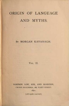 Origin of language and myths. 2