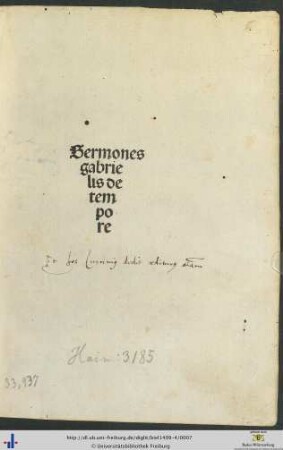 4: Sermones: Sermones gabrielis de tempore