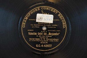 Valentins Gebet aus "Margarethe", II. Akt / von Gounod