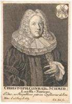 Christof Conrad Schmid, Ratskonsulent; geb. 26. Juni 1669