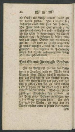 Das Ein und Zwanzigste - Drey und dreyßigste Beyspiel