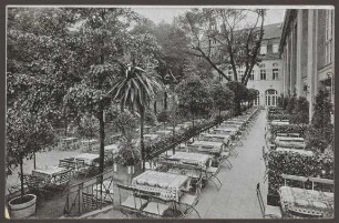 Ansichtskarte Terrassenbereich der Happoldt Brauerei, Hasenheide