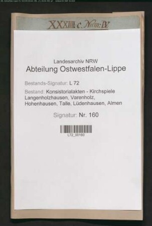Einkünfte des Küsters, Versorgung mit Brennholz [siehe auch Nr. 32 (1614)]