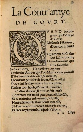 La Contr'amye De Covrt