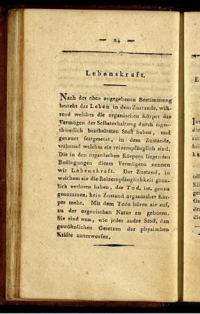 Lebenskraft.