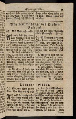 45-45, Bey dem Anfange des Kirchenjahres (63 - 64)