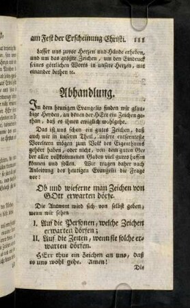 111-122, In dem heutigen Evangelio finden wir ...
