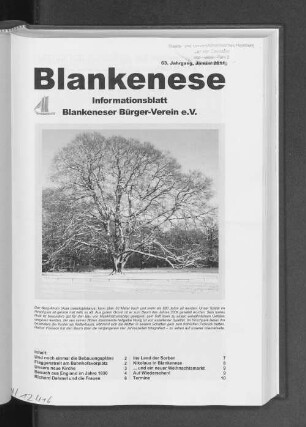 63. Jahrgang, Januar 2011