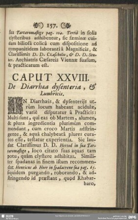Caput XXVIII. De Diarrhaea dysenteria, & Lumbricis