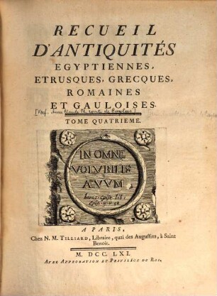 Recueil D'Antiquités Egyptiennes, Etrusques, Grecques Et Romaines, 4