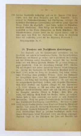 20. Preußens und Deutschlands Erniedrigung