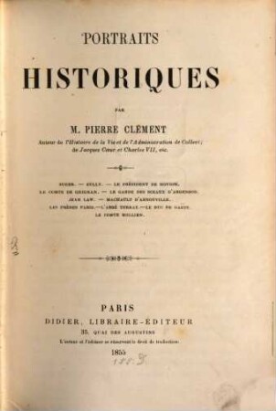 Portraits historiques